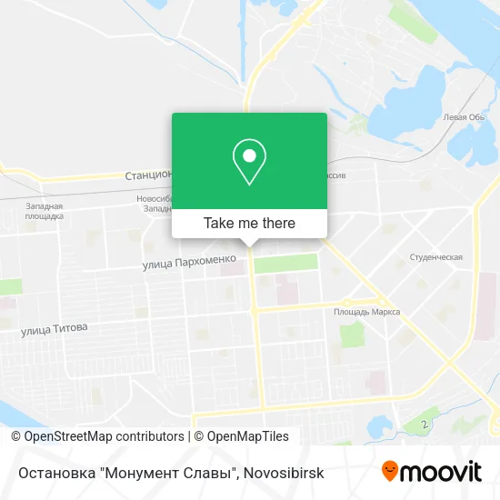 Остановка "Монумент Славы" map