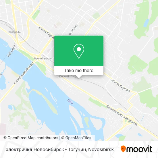 электричка Новосибирск - Тогучин map