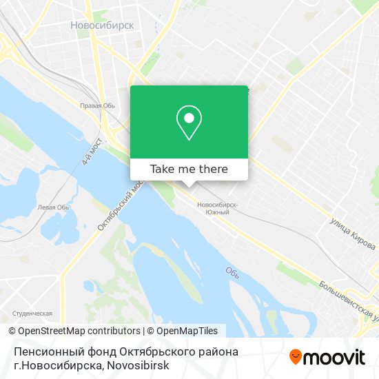 Пенсионный фонд Октябрьского района г.Новосибирска map