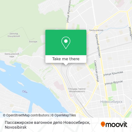 Пассажирское вагонное депо Новосибирск map