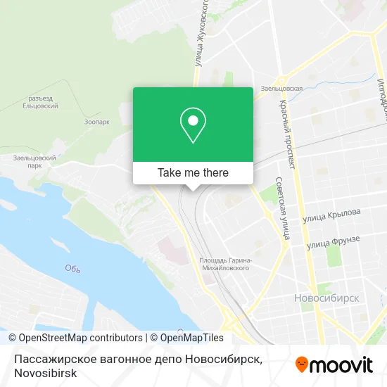 Пассажирское вагонное депо Новосибирск map