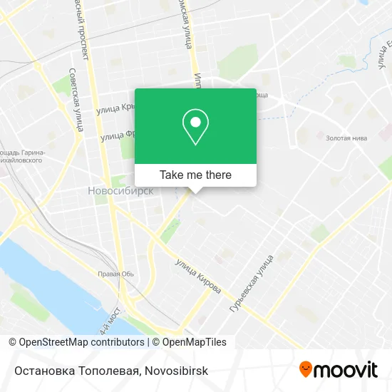 Остановка Тополевая map