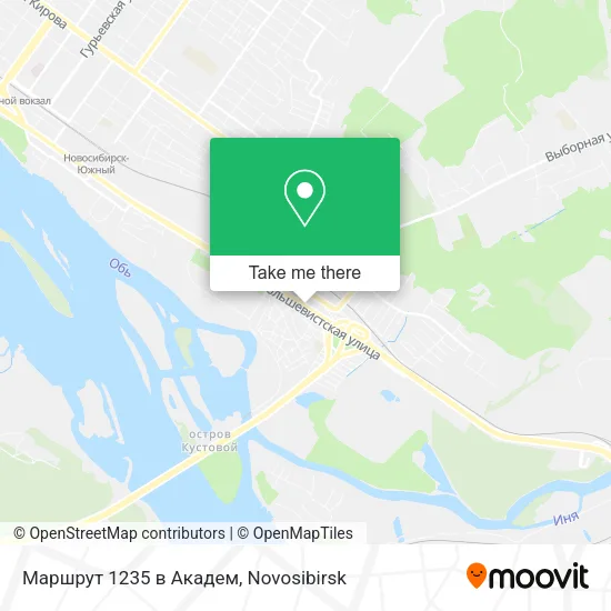 Маршрут 1235 в Академ map