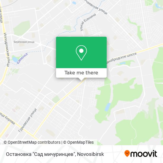 Остановка "Сад мичуринцев" map