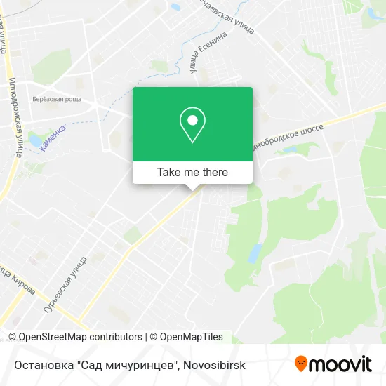 Остановка "Сад мичуринцев" map