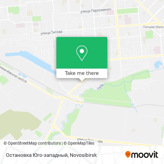 Остановка Юго-западный map