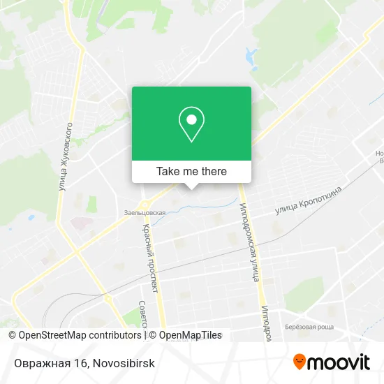 Овражная 16 map