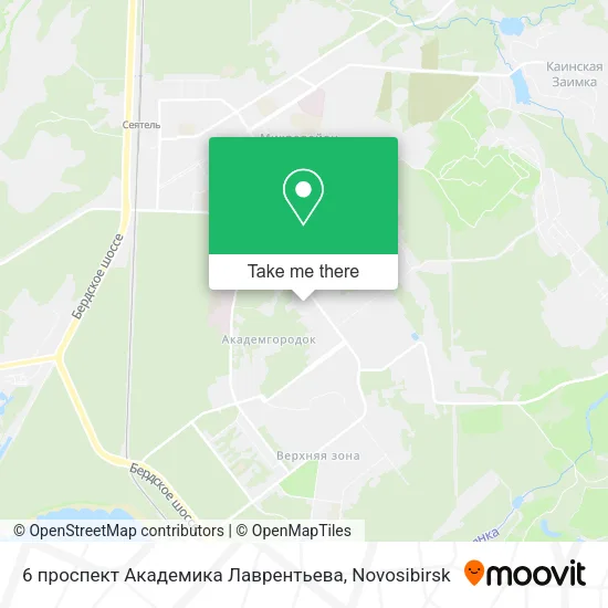 6 проспект Академика Лаврентьева map
