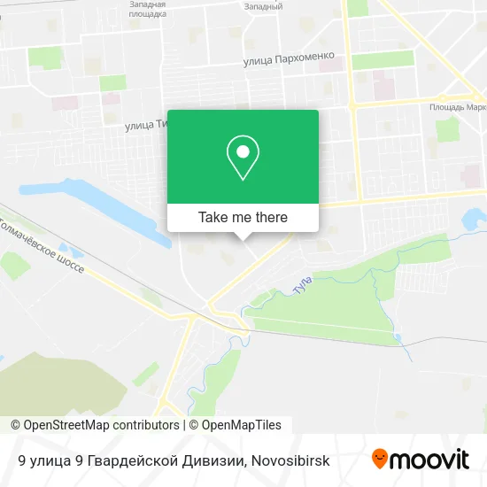 9 улица 9 Гвардейской Дивизии map