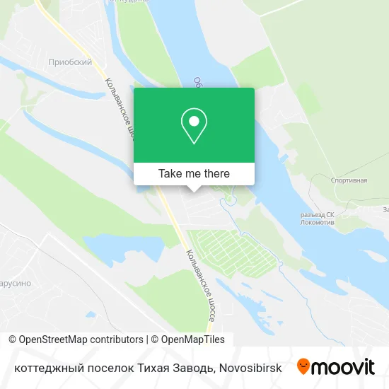 коттеджный поселок Тихая Заводь map