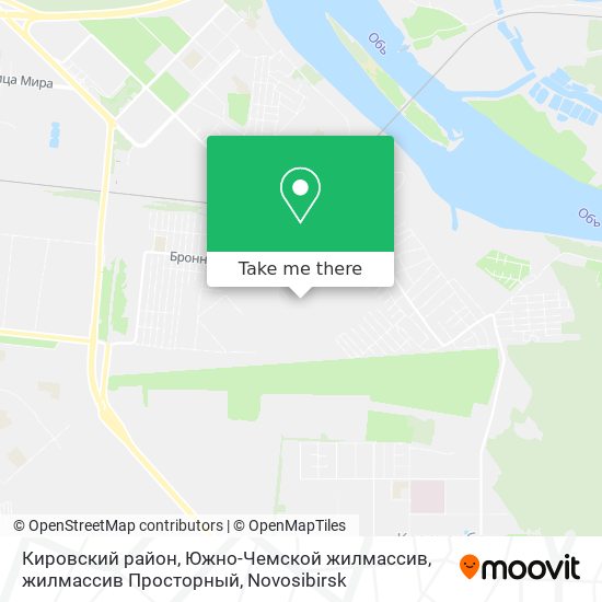 Кировский район, Южно-Чемской жилмассив, жилмассив Просторный map