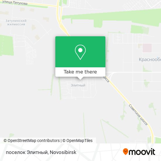 поселок Элитный map