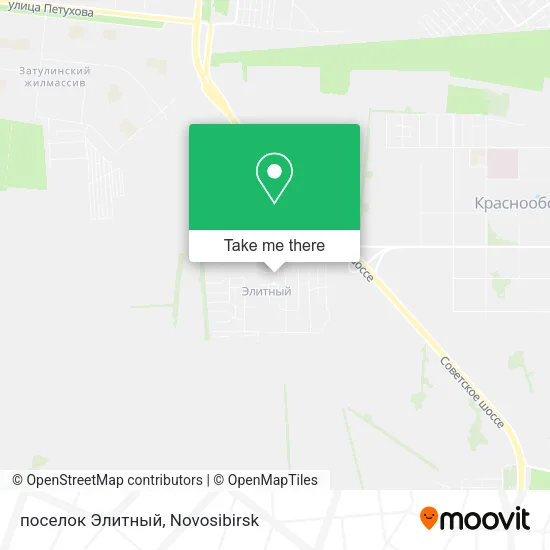 поселок Элитный map