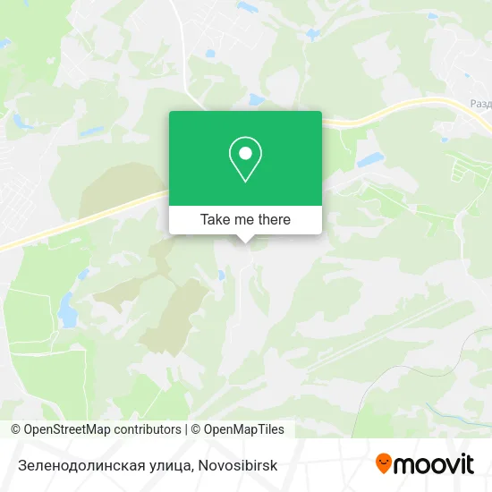 Зеленодолинская улица map