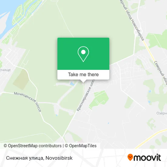 Снежная улица map
