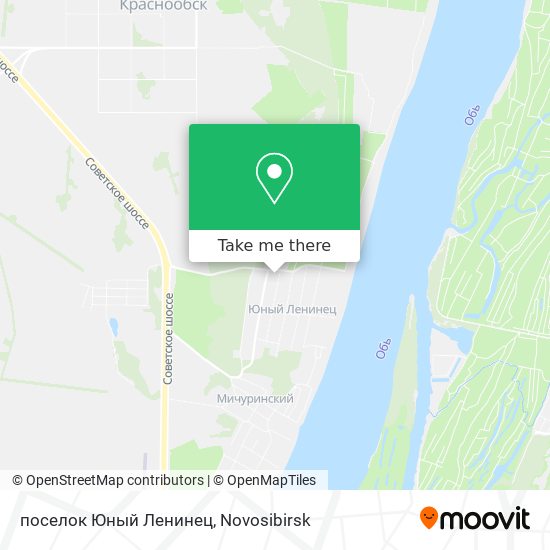 поселок Юный Ленинец map