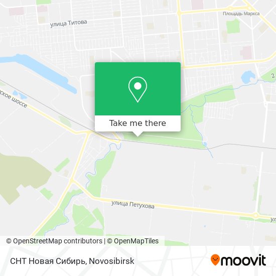 СНТ Новая Сибирь map