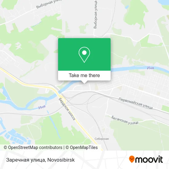 Заречная улица map