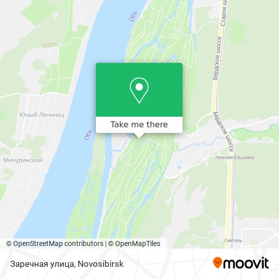 Заречная улица map
