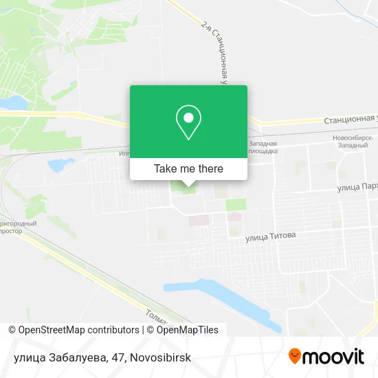 улица Забалуева, 47 map