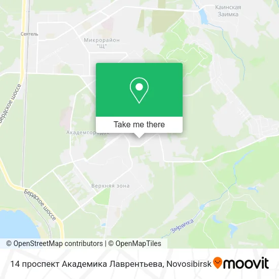 14 проспект Академика Лаврентьева map