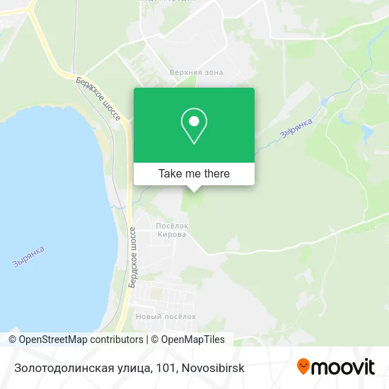Золотодолинская улица, 101 map