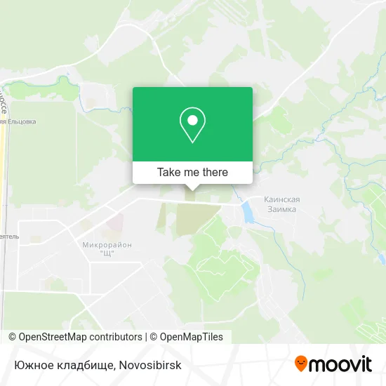 Южное кладбище map