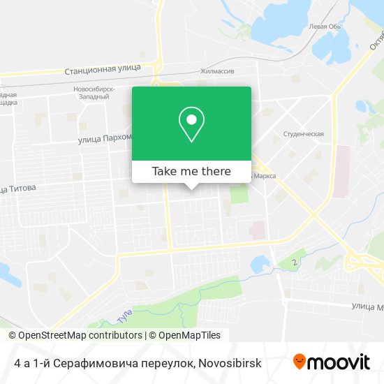 4 а 1-й Серафимовича переулок map