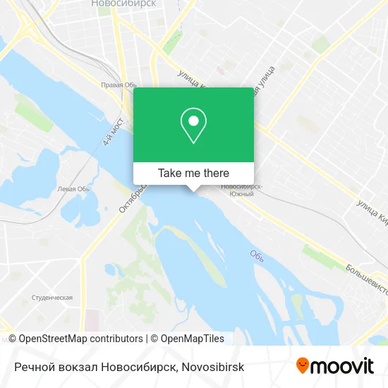 Речной вокзал Новосибирск map