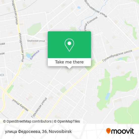 улица Федосеева, 36 map