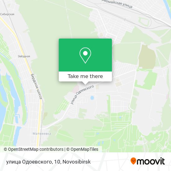 улица Одоевского, 10 map
