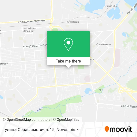 улица Серафимовича, 15 map