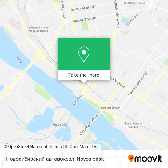 Новосибирский автовокзал map