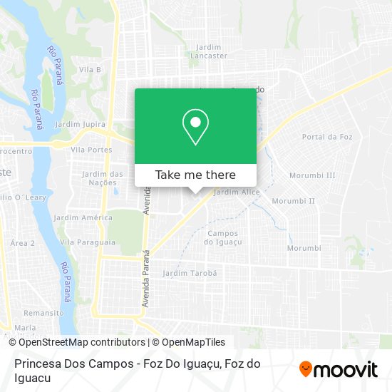 Princesa Dos Campos - Foz Do Iguaçu map