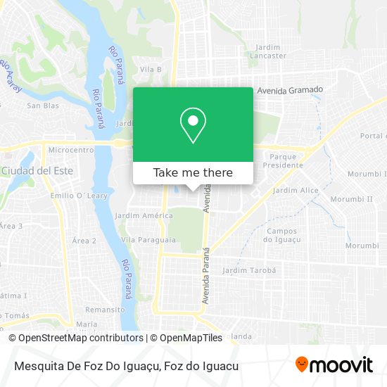 Mapa Mesquita De Foz Do Iguaçu