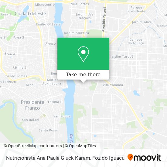Nutricionista Ana Paula Gluck Karam map