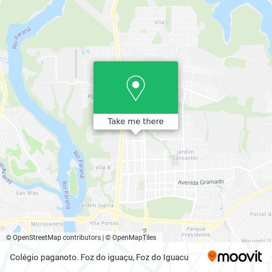 Colégio paganoto. Foz do iguaçu map