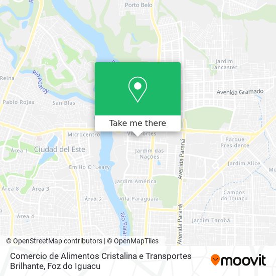 Comercio de Alimentos Cristalina e Transportes Brilhante map