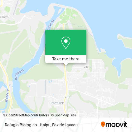 Refugio Biologico - Itaipu map