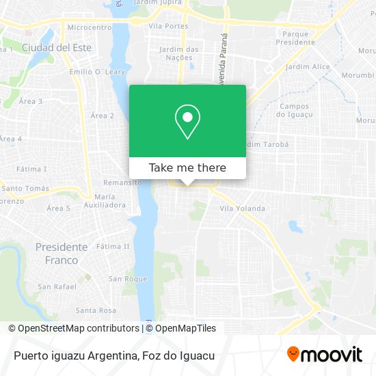 Mapa Puerto iguazu Argentina