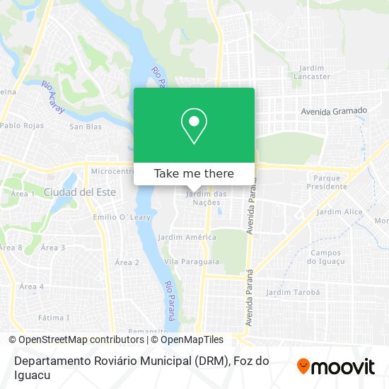 Departamento Roviário Municipal (DRM) map