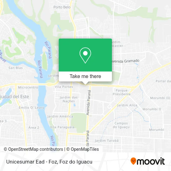 Unicesumar Ead - Foz map