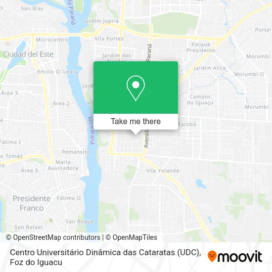 Centro Universitário Dinâmica das Cataratas (UDC) map