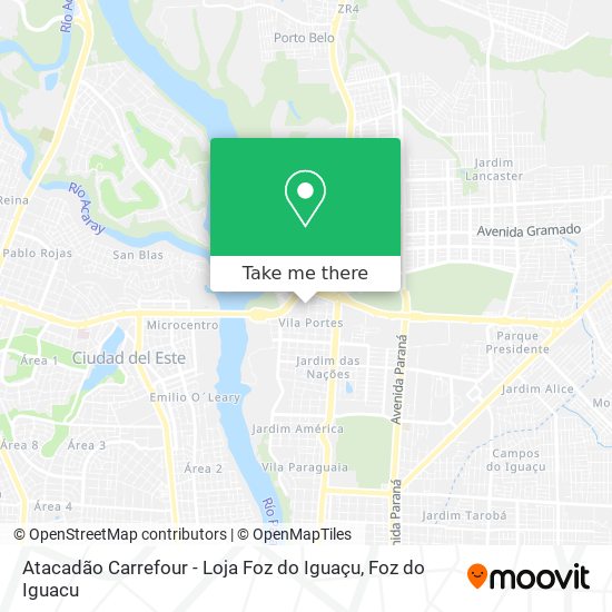 Atacadão Carrefour - Loja Foz do Iguaçu map