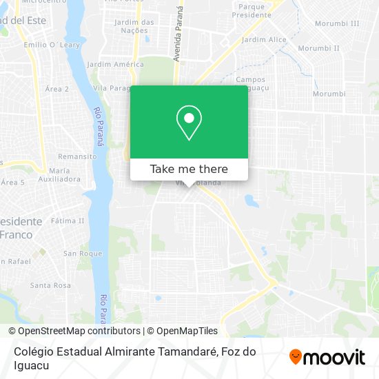 Mapa Colégio Estadual Almirante Tamandaré