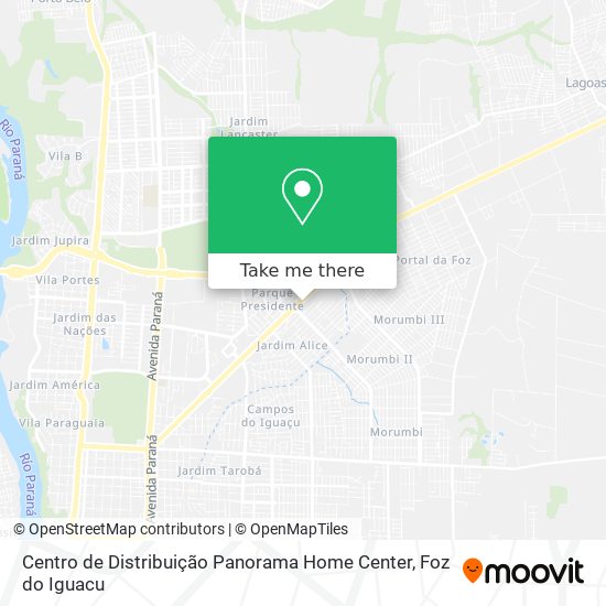 Mapa Centro de Distribuição Panorama Home Center