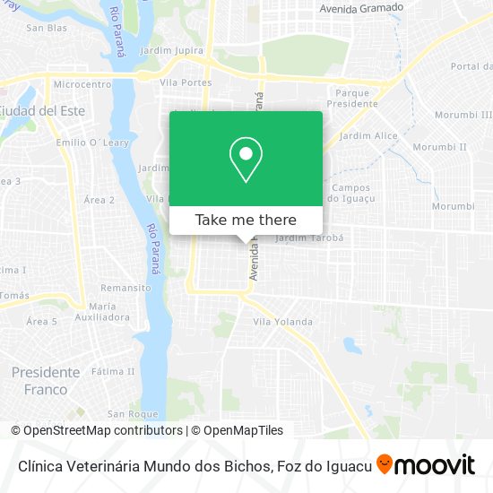 Clínica Veterinária Mundo dos Bichos map