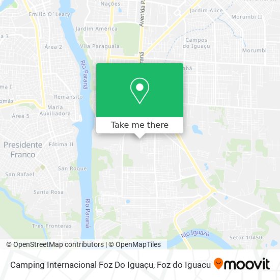 Camping Internacional Foz Do Iguaçu map