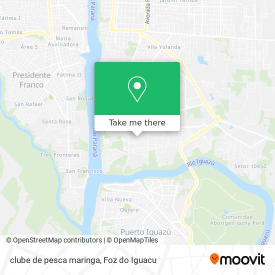 clube de pesca maringa map