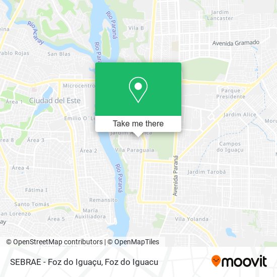 Mapa SEBRAE - Foz do Iguaçu